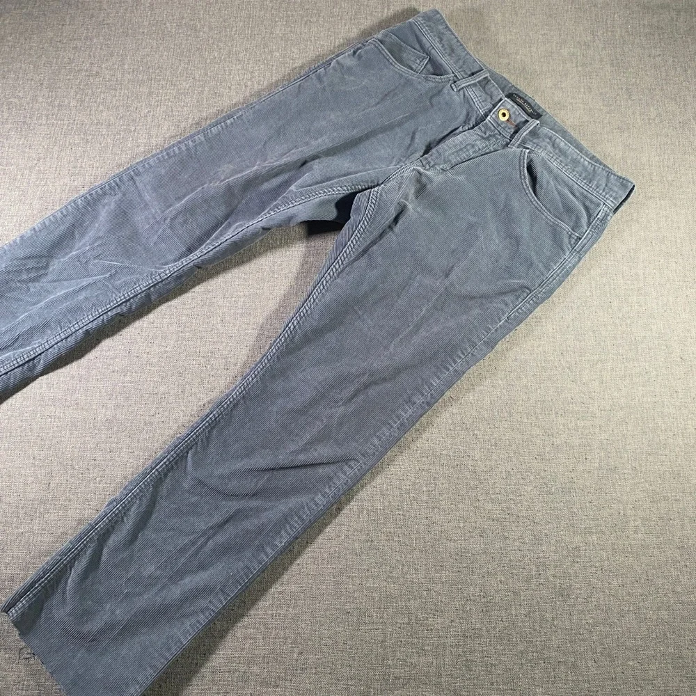 Banana Republic Vintage Straight Corduroy Pant Men 30x30 (Fit 30x27) Gray Cotton